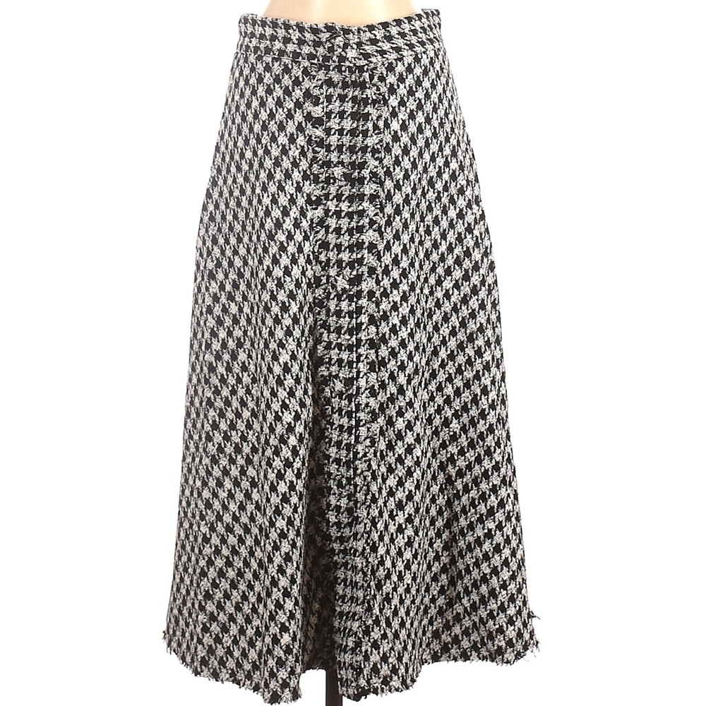 ZARA Midi Houndstooth Skirt Sz M